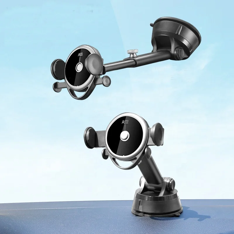 2022 New Car Phone Mount, Washable Strong Sticky Gel Pad Long Arm Telescopic Dashboard Windshield Car Phone Holder