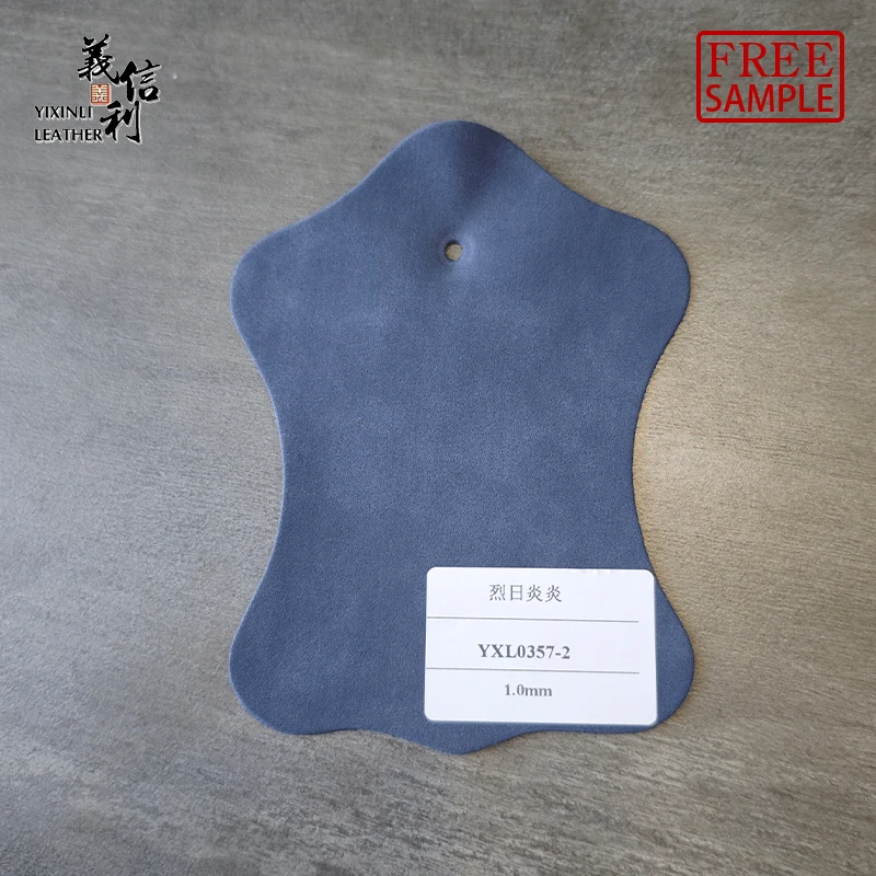 YXL Suede Fabric, PU Yangbuck Leather Grain Microfiber Leather - Synthetic Leather for Shoes, Free Sample Available