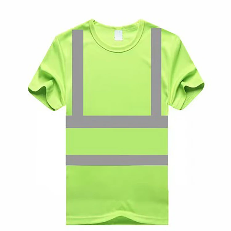 Wholesale  High  Reflective shirts Polyester mesh Custom Short Sleeve Reflective Stripe Polo Shirts