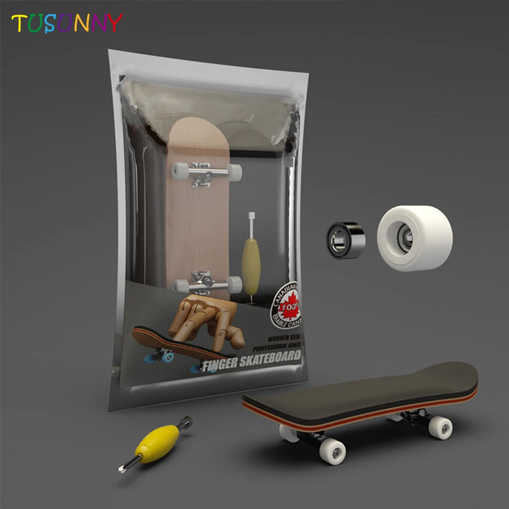 Five Layer Canadian Maple Finger Skateboard Hot Sale Finger Toy Intellectual Cool Fingerboard Finger