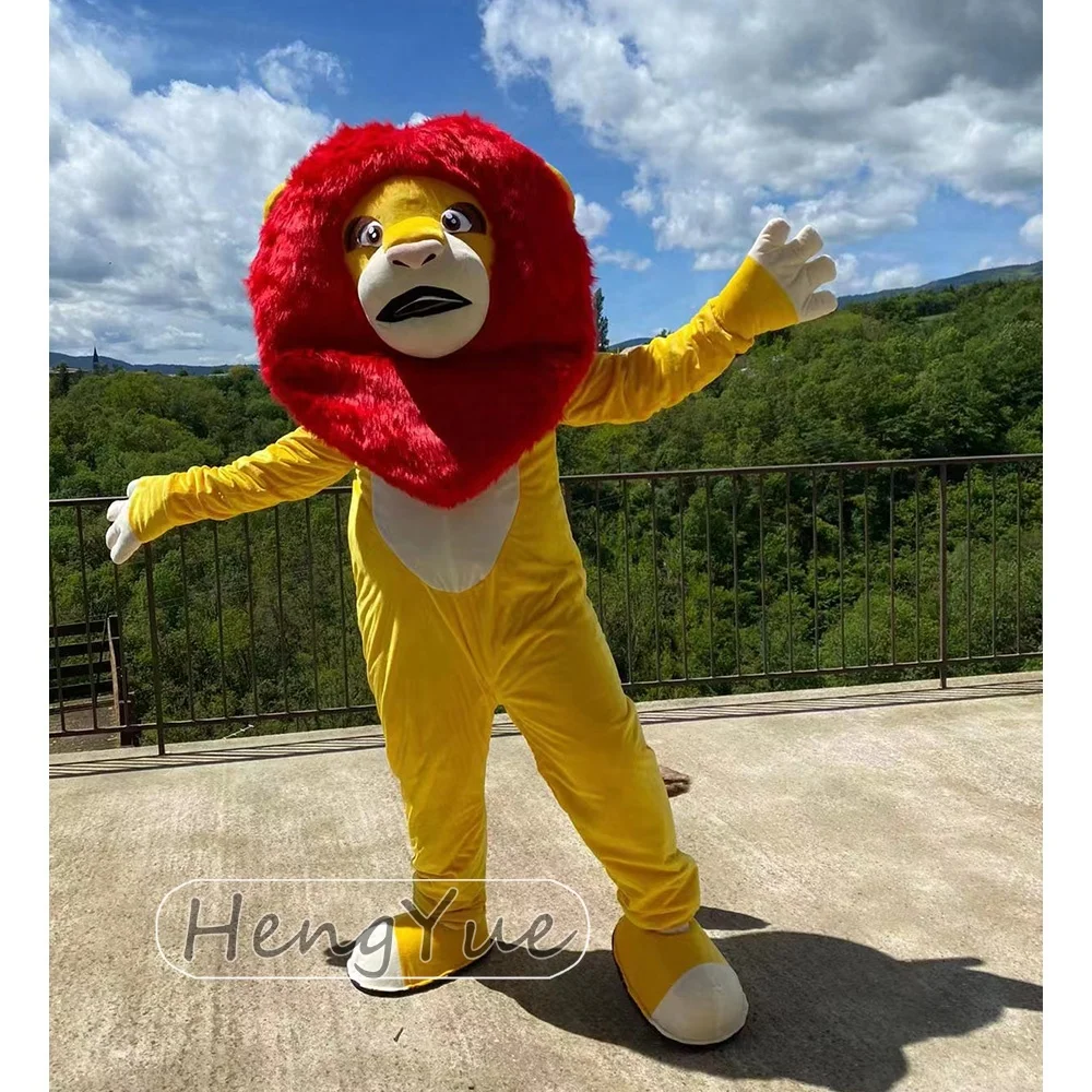 Lion Mascot Costume Character Adult Mascot Costume Cartoon Halloween Outfit Fancy Dress Promotional