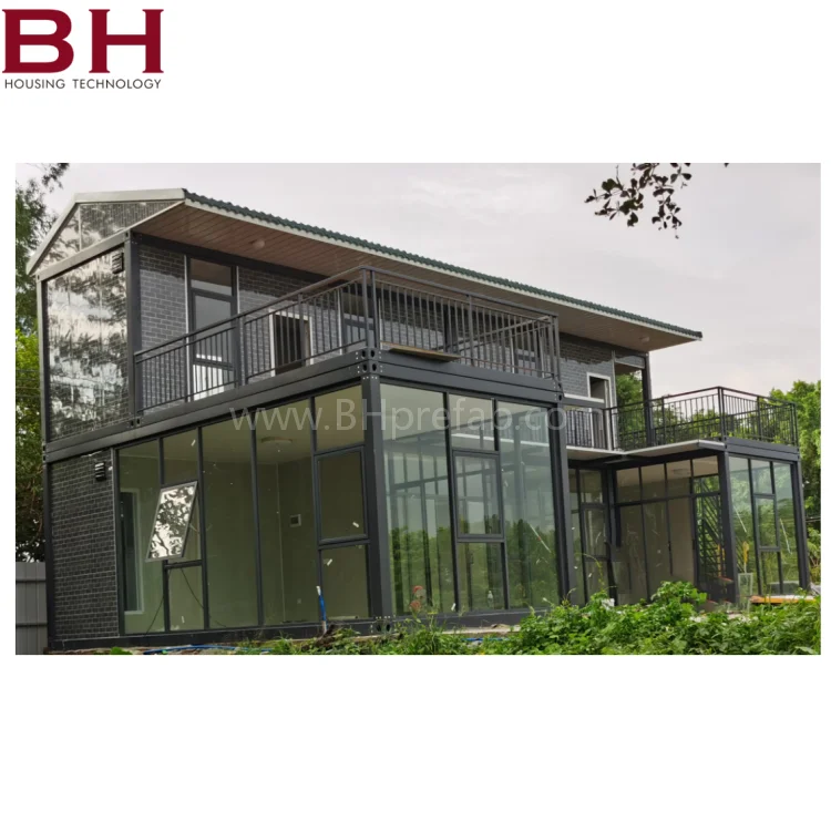 New Model Customized  Detachable Container House prefab prefabricated houses with Terrace For office