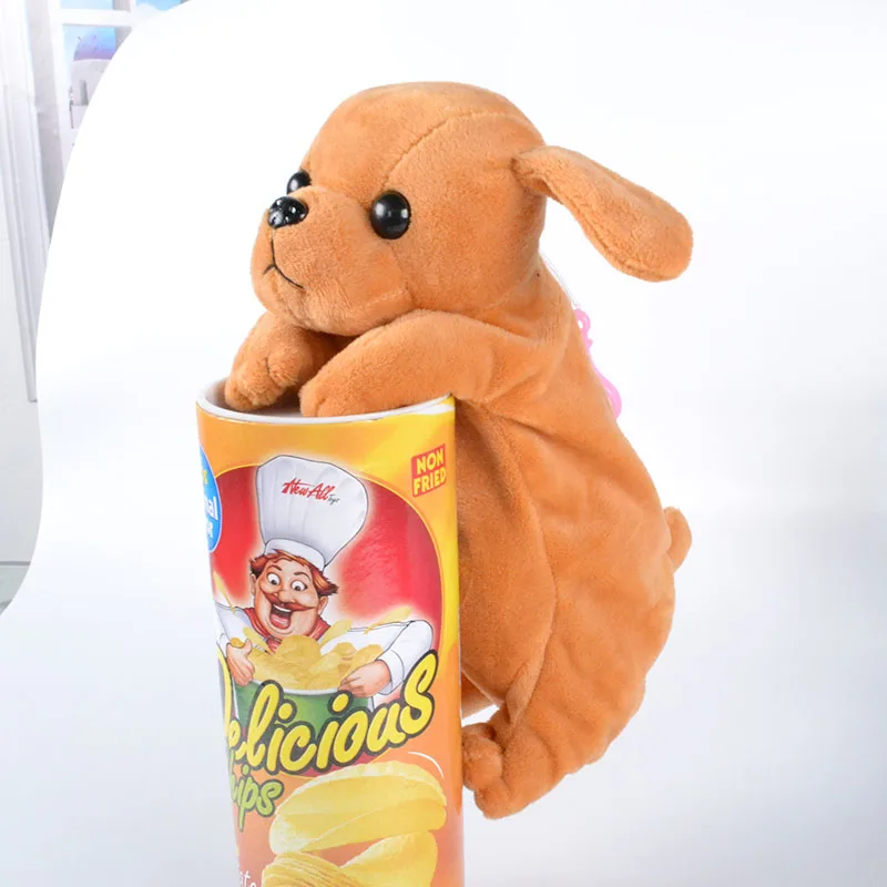 Plush simulation stereo puppy dog large capacity pencil case stationery bag student stationery children gift