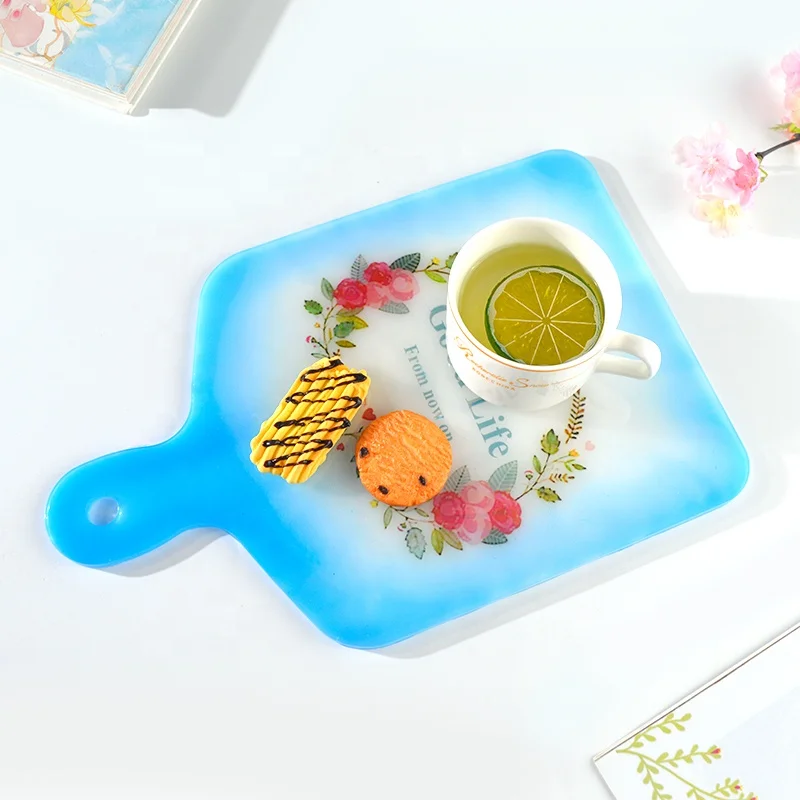 DIY Tray Resin Molds Silicon Big Plate Irregular Coaster Mold Silicone Mould For Epoxy Resin Craft Fruit Tray