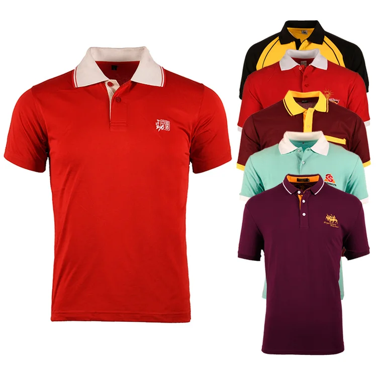 China factory polyester cotton short sleeve design logo men custom polo shirt manufacturer
