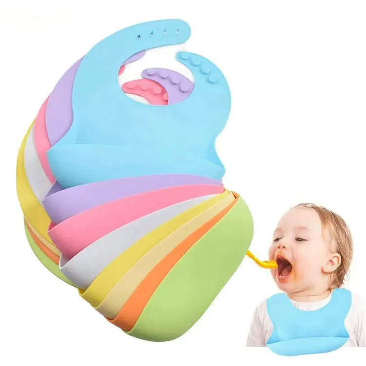 Manufacturer Wholesale Waterproof Animals Silicone Bibs For Babies Custom Printing Silicone Baby Bib