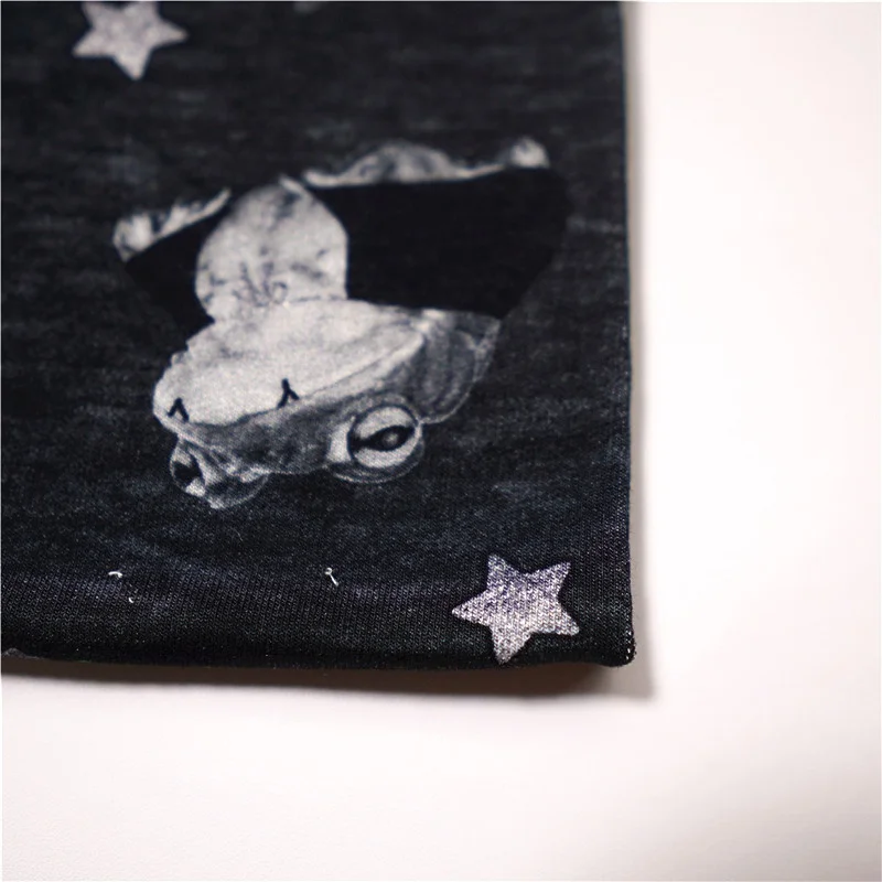 Custom digital printed cotton bamboo french terry fabric 280gsm for Hoodies