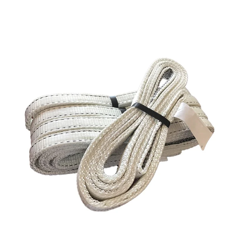 Manufacturers Sell Lifting Straps Industrial Flat Sling polyester Hoisting Sling Flexible White Sling
