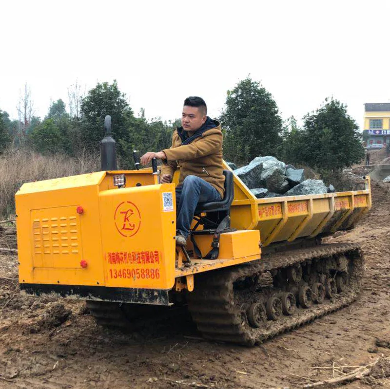 Free shipping mini crawler dumper trucks rubber track 5 ton crawler transporter dumper