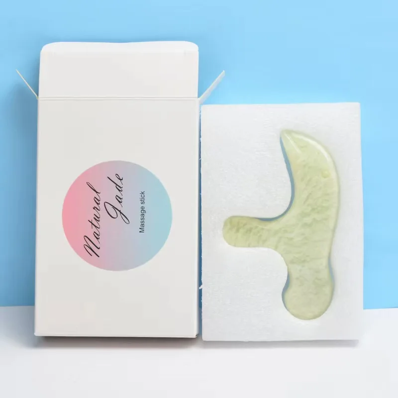 Green Jade Gua Sha Natural Stone Smooth Cold Muscle Relaxation Guasha All For Massage Board Scraper Tools Body Gouache Face Set