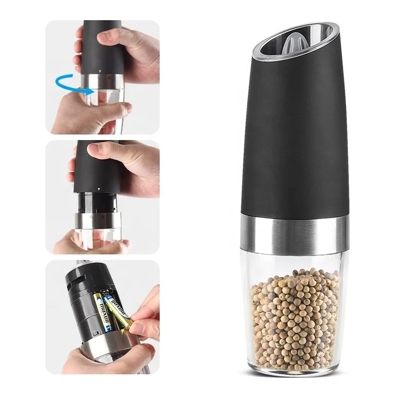 Hot Color Customized Gravity Pepper Mill Electric Spices Manual Spice Adjustable Coarseness salt pepper grinder