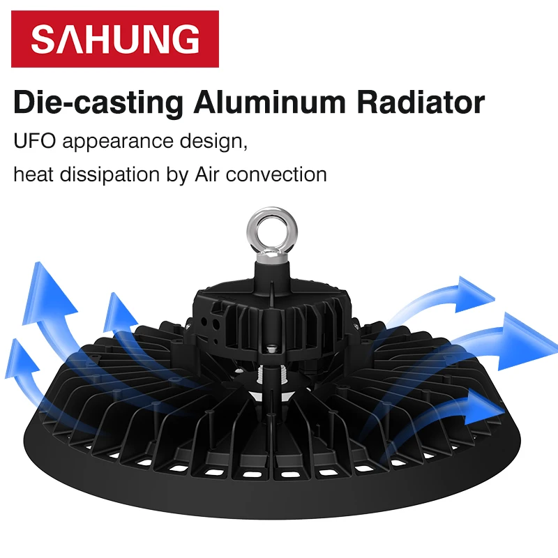 Hot selling cheap custom high light efficiency 200lm/w ufo led high bay lights lamp 100w