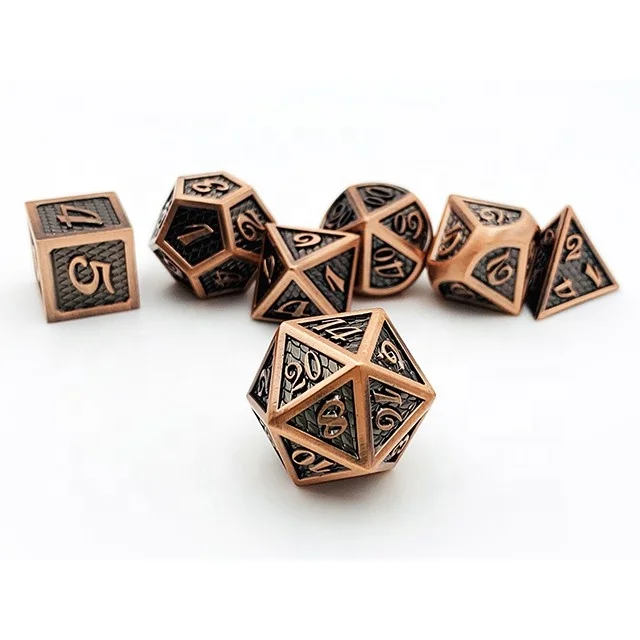  Polyhedral Prg недорогой набор игральных костей Dnd металлические кости на заказ игры DND индивидуальный логотип цвет цинковый сплав Air Express 10