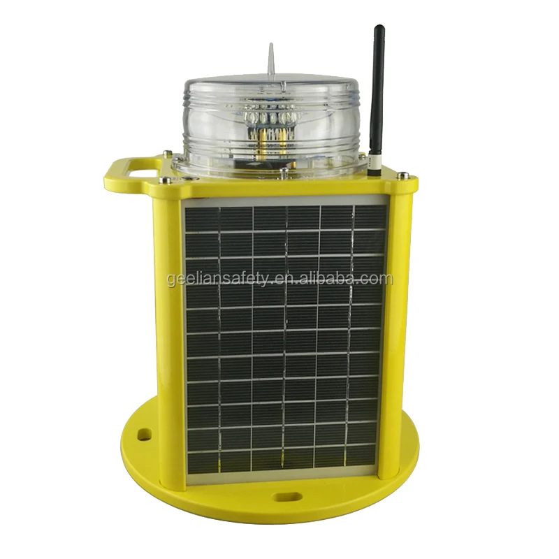 aircraft warning lighting for tower crane/Solar Power low intensity Red fixed LED aviation obstruction lights
