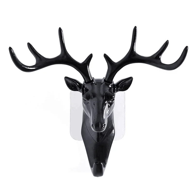 Wholesale Wall Hanging Hook Vintage Deer Head Antlers for Hanging Clothes Hat Scarf Key Deer Horns Hanger Rack Wall Decoration