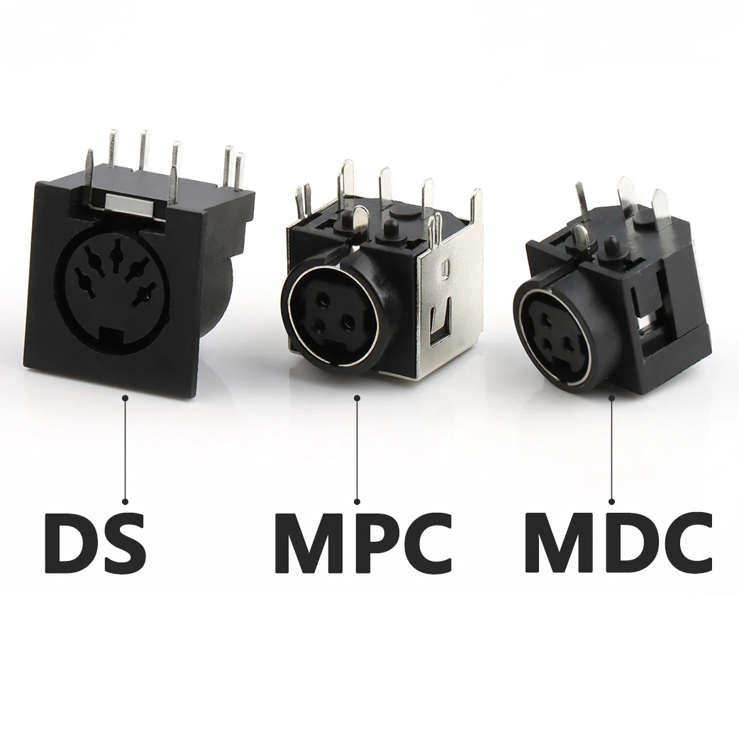 MDC 3/4/5/6/7/8/9 pin male Female din socket 90 degree right angle Din Power Jack Circular Din Connector