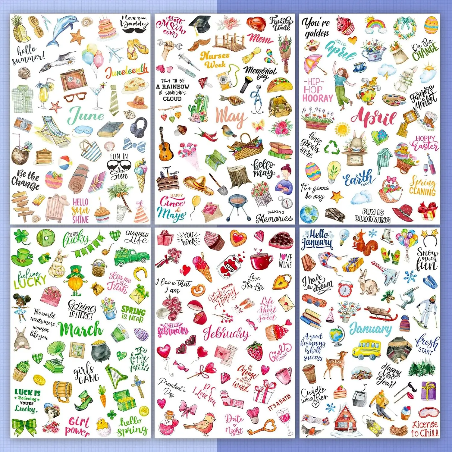 College Stickers And School Stickers for Student Planner Teacher Planner Stickers Essentials and Planner Accessories