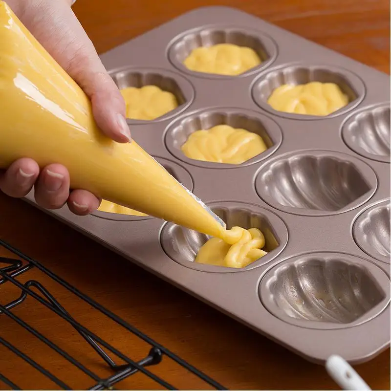 
Cake Mold 9-Cup Non-stick Madeleine Pan Baking Shell Carbon Steel Baking Pan 