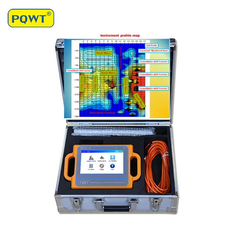 PQWT-S300 High accuracy automatic mapping water detection machine 300m underground water detector
