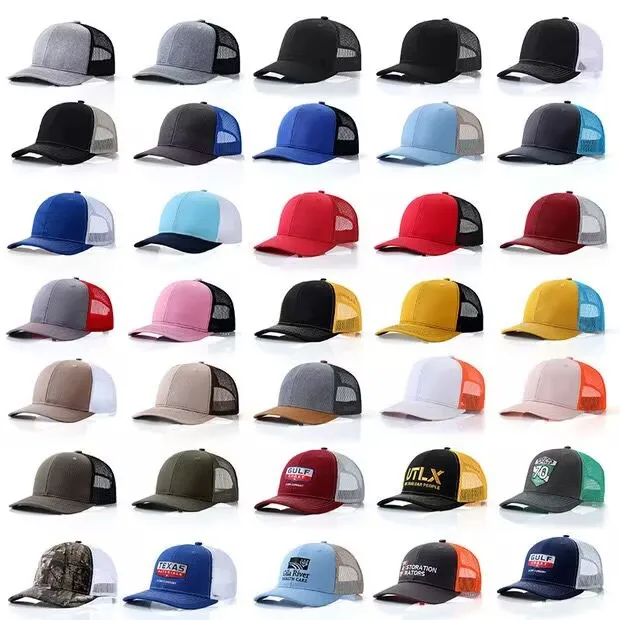 Оптовая продажа, дышащая полиэфирная ткань Gorras со средним профилем, с 3D вышивкой, 6 панелей, Flex Fit, шляпы Richardson, бейсболки