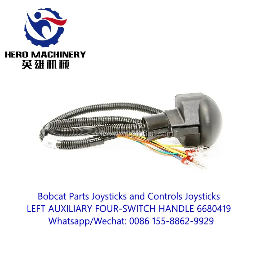 Genuine Bobcat Parts 6680419 Joysticks and Controls LEFT Auxiliary Four-Switch Handle for 751 773 863 963 S100 S130 S150 T110