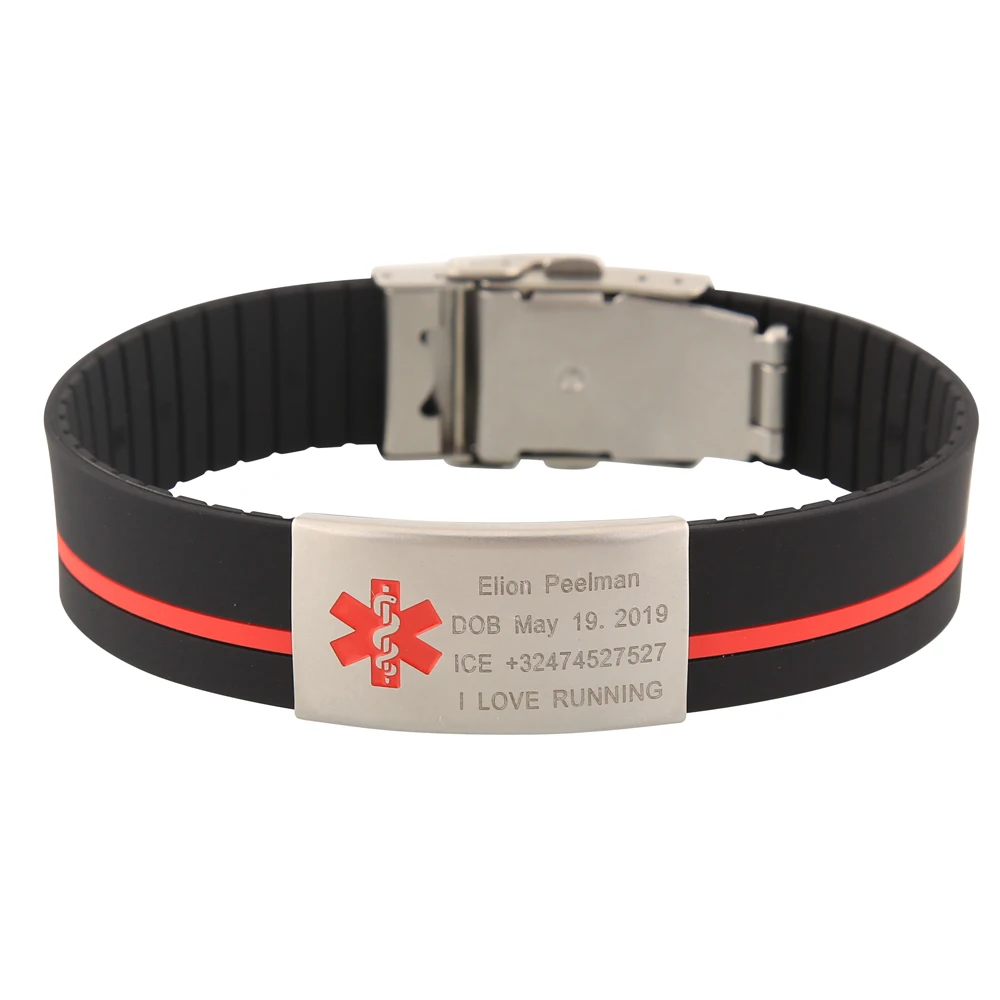 Wearable new wrist bands bracelets adjustable custom rubber band bracelets silicone custom band wristbands