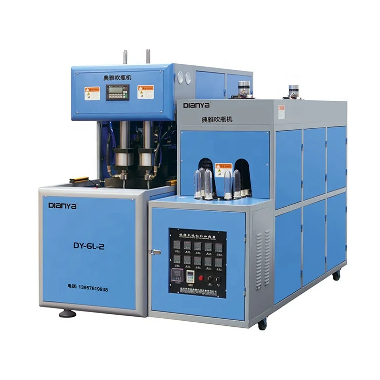 DY-6L-2 semi automatic extrusion injection stretch blow molding machine pet 2cavity 6L