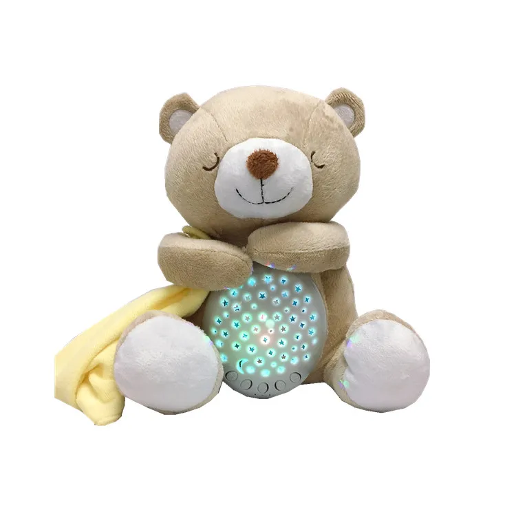 Music Sleep Soothing Animal Projection Bear Plush Toy