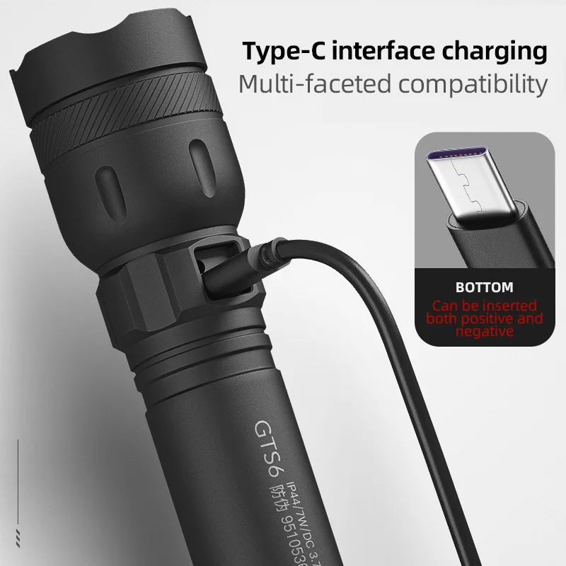 New Design Pocket Mini Rechargeable Led Flashlights Torches Defense Powerful Waterproof Usb Hunting Tactical Flashlight