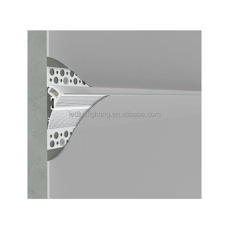 Wall Recessed Indirect Lighting led aluminum profiles Plaster LED Strip Drywall LED Aluminum Channel For Ceiling Cove Lighting