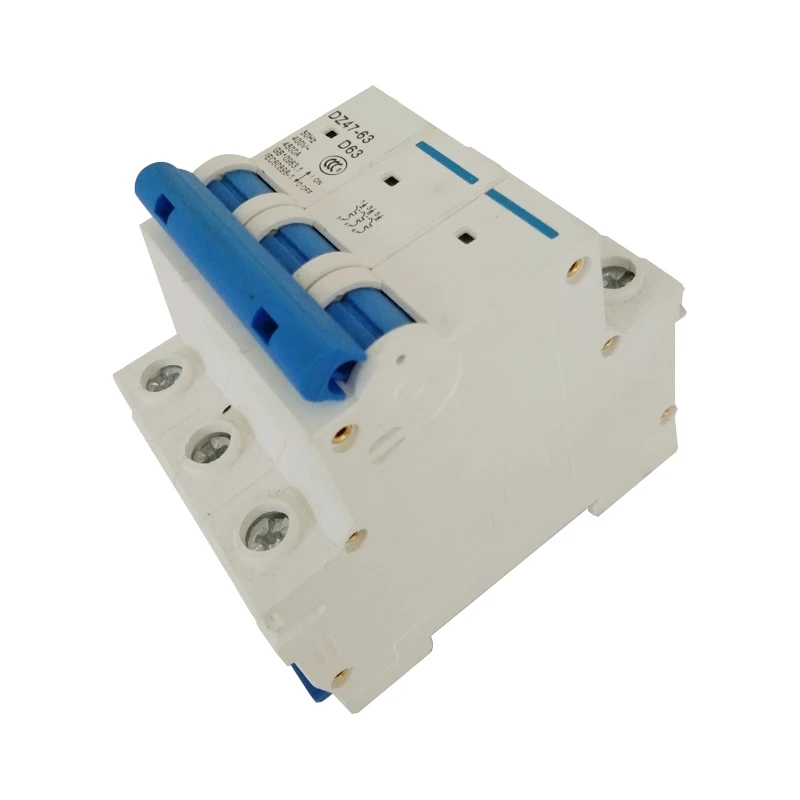 2022 Residual 3P DZ47-63A MCB Miniature Magnetic Circuit Breakers