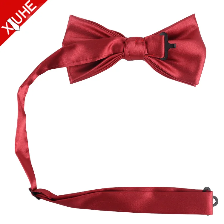 Solid Bowties Red Color Bow tie Wholesale Satin Solid mens Bowtie