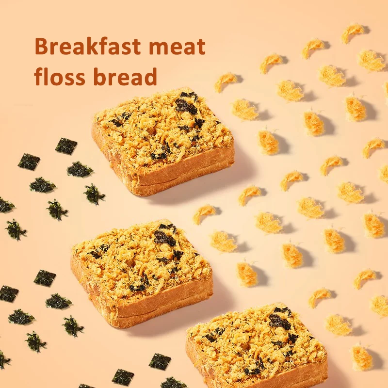 2kilograms breakfast bread meat floss flavor soft bread exotic snacks wholesale