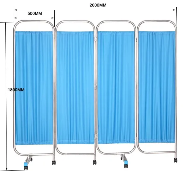 Modern Design Medical Ward Hospital Folding Screen Durable Metal Furniture for Healthcare Facilities