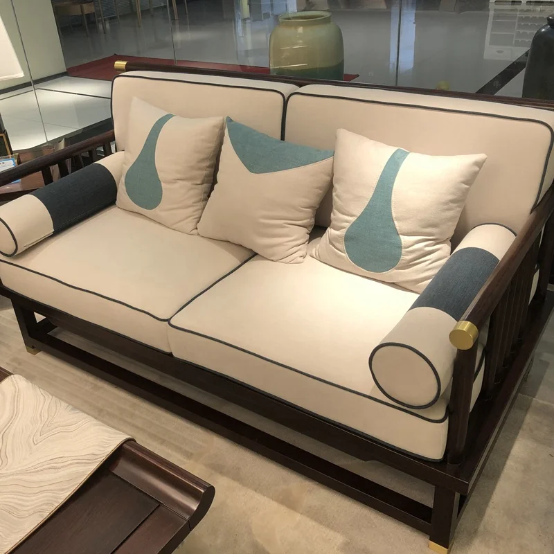 Cheap New Classical Solid Wood sofa set  chinese style wooden sofa set