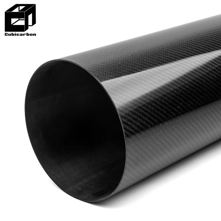 High quality Toray Carbon Prepreg Tube 3K Wrapped Carbon Fiber Pipe Tube large diameter 180mm 200mm OEM