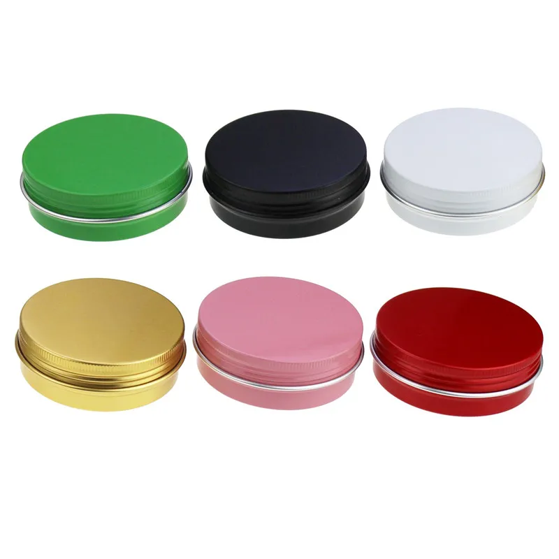 factory Free sample 6 colors Custom Logo Aluminum Jar , Round Aluminum Can , metal Aluminium cosmetic jar cans