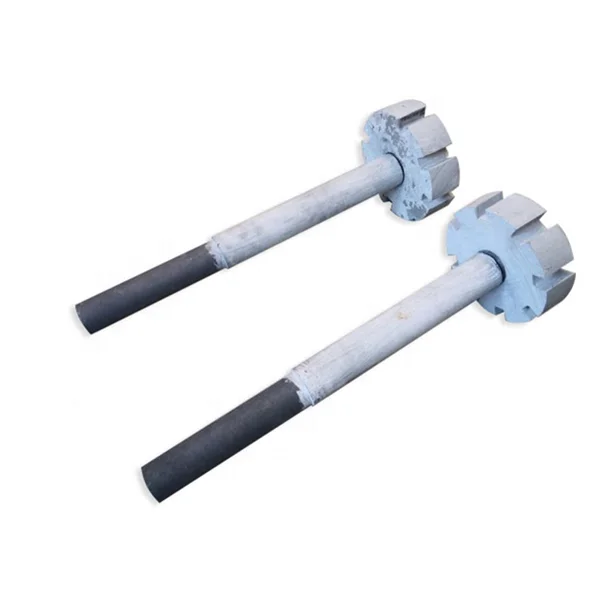 OUZHENG графитовый ротор алюминиевый жидкостный плавильный графитовый ротор дегазация с перегородкой