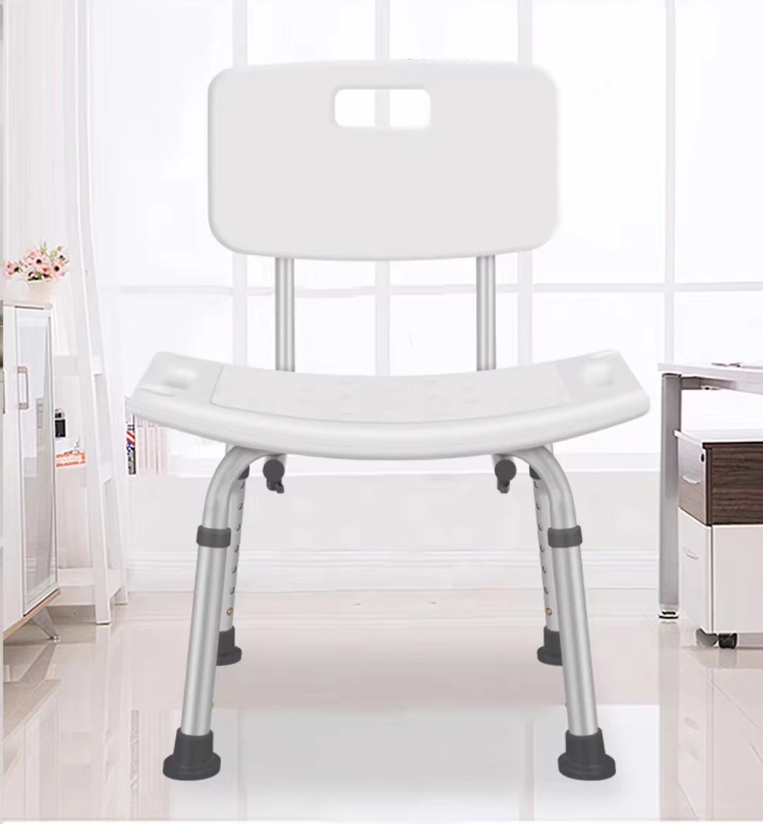 Nice Blue Plastic Fold Down Comfortable Japanese Shower Chair For Bathing Senior Adult