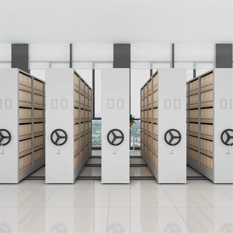 Dense Rack Shelving System Cabinet for Bank Hospital Intelligent File Storage Metal Mechanical Archive Storage Dense Rack