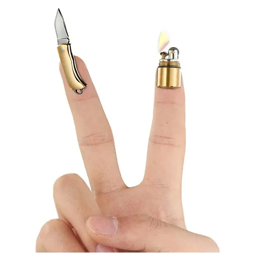 Mini Lighter and Knife for Survival Emergency Self-Help Gadget Sophisticated Practical