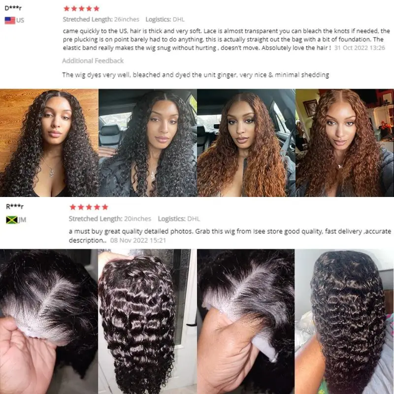 ISEE HAIR Wholesale Short Bob Wigs,Wear Go Glueless Kinky Curly Wig,Unprocessed Raw Brazilian Lace Front Human Hair Wigs