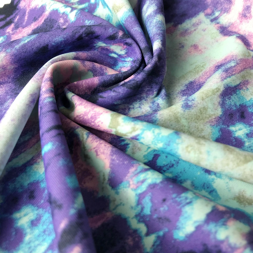 Waterproof Digital Custom African Print Recycle Polyester 4 Way Stretch Warp  Knitted   Swimsuit Fabric For Swimwear