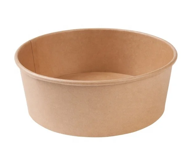 Чашка для мороженого 16 унций, одноразовая биоразлагаемая чаша для салата из крафтовой бумаги, чашка для супа из пла