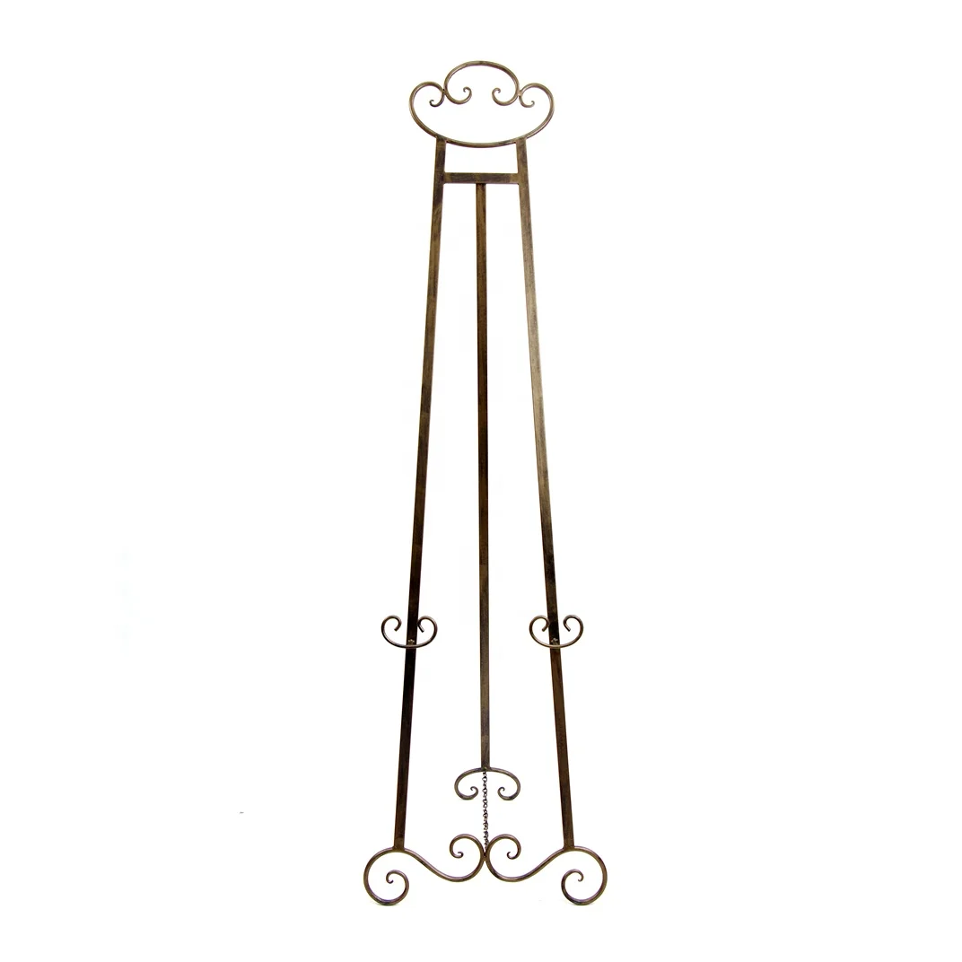 62 INCH TALL Decorative Metal Easel Floor Display Stand for Art ,Paintings, Drawings, Signs
