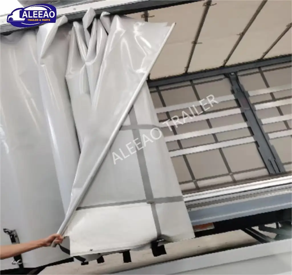 bulk cargo carrier van type semi trailer 40ft 45ft curtain side truck trailers for Russia market