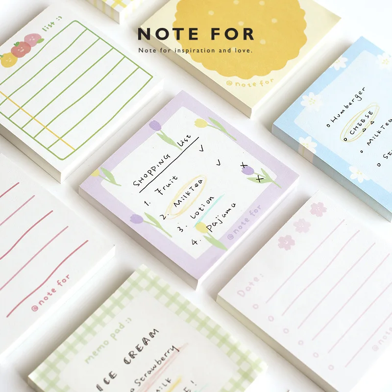 Funny Pure White Customizable Words Sticky Notes 76*76mm 3x3 Index Posted Memo Pads Paper Stickers N Times Paste