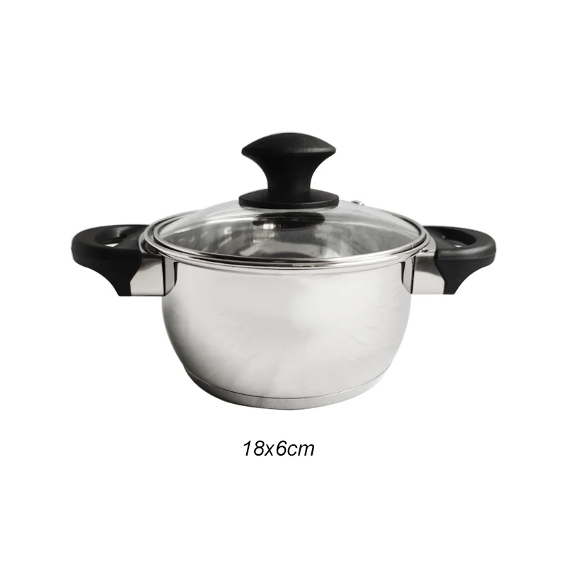 LFGB 4PCS Wholesale Kitchen Utensils Cooking Pot Bakelite Handle Casseroles Set 304 Stainless Steel Cookware Sets
