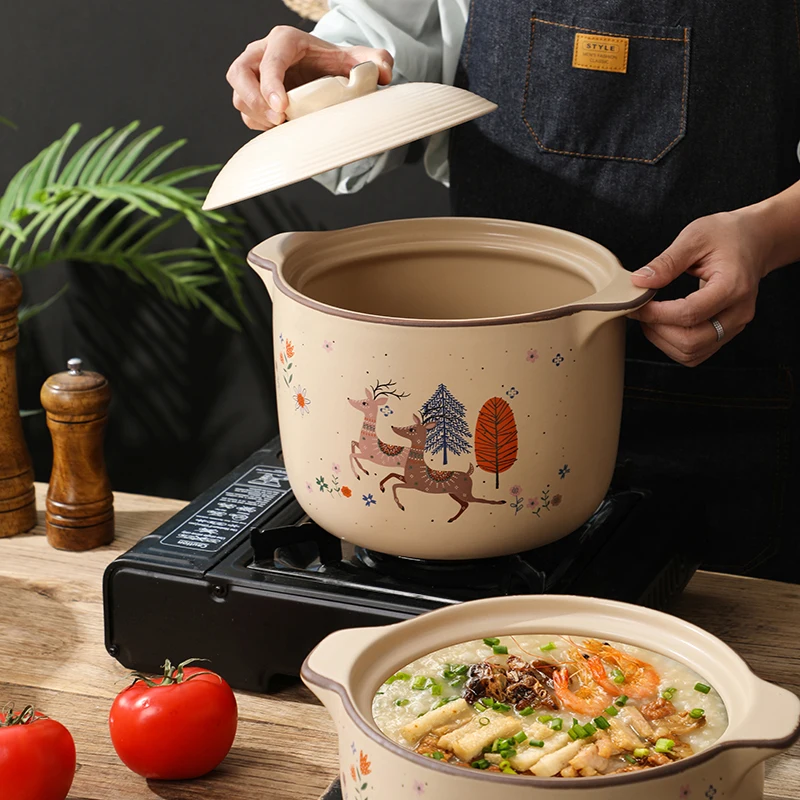 Hot selling Japanese style ceramic cooking pot casserole dish with lid ceramic cookware set