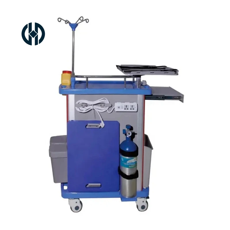 Hot selling hospital emergency cart medical trolley with drawers Luxury trolley emergency treatment medication distribution cart